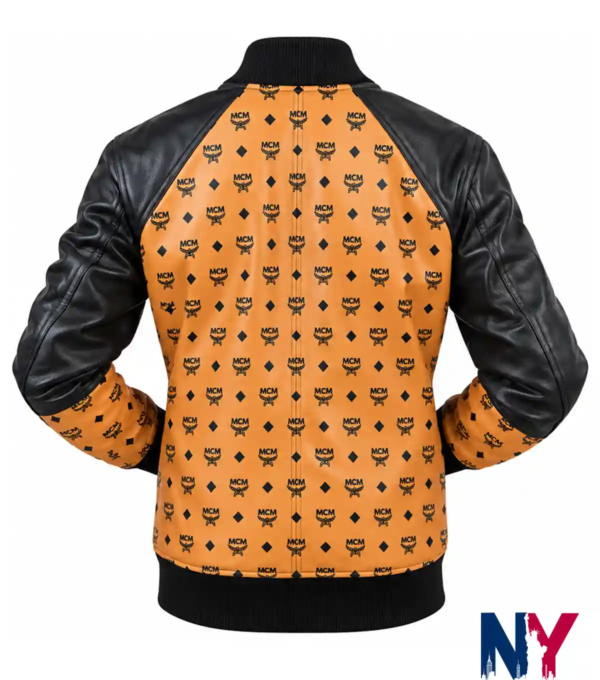Cleopatra Coleman Ebony Wilder TV-Series Nemesis S01 MCM Brown Bomber Leather Jacket back view
