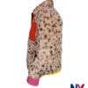 Close-up of Emilia Jones Locke and Key Season 02 Kinsey Locke Leopard Printed Sherpa Fur Jacket