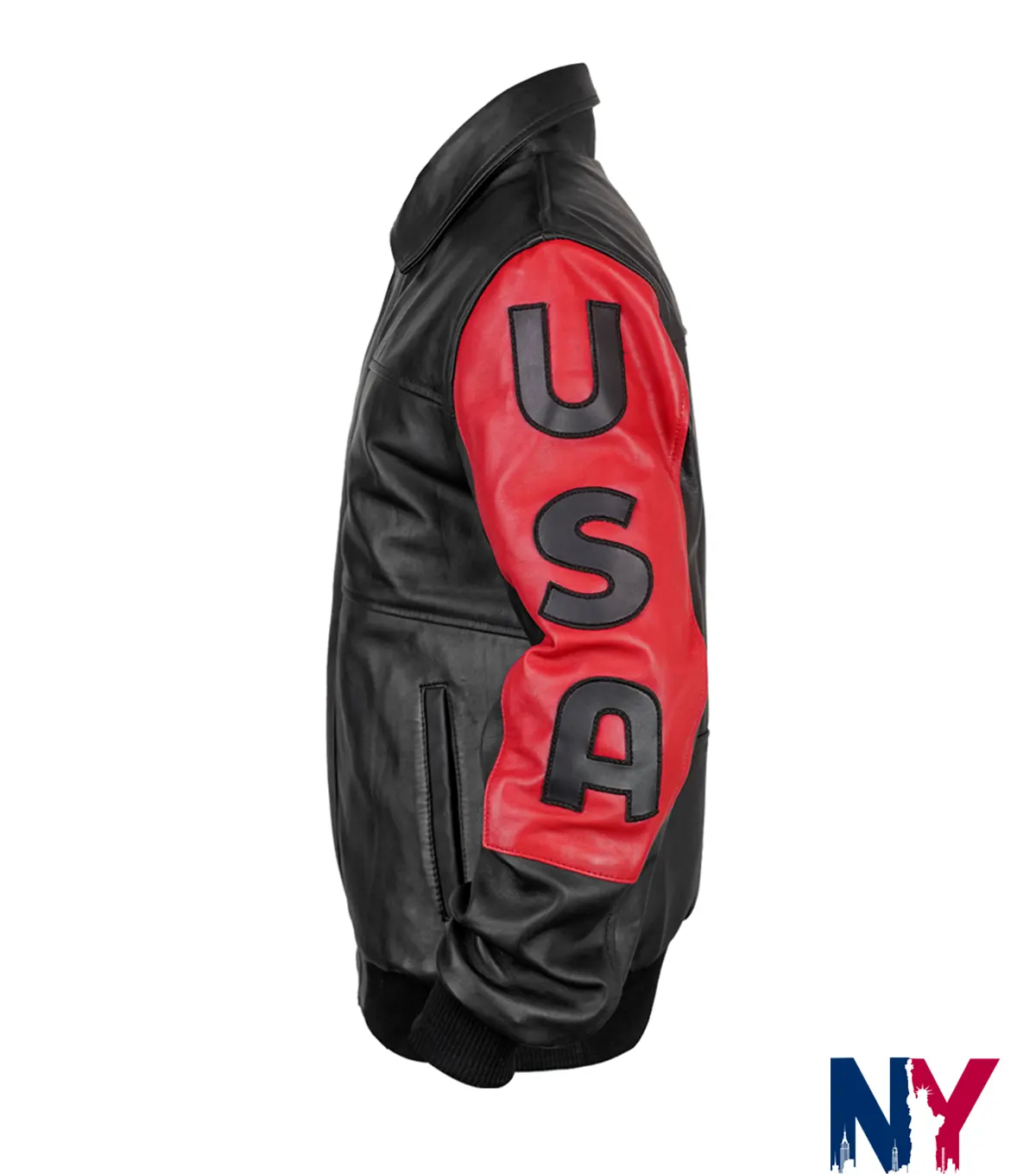 Close-up of V BTS Swimside Event 2026 Kim Taehyung Black Leather USA Vintage Jacket