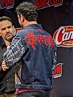 Close-view Daredevil Born Again Reborn Brandon Davis New York Comic Con Spiderman Denim Jacket