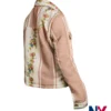 Close view of Cree Cicchino Movie The Sleepover Mim Top Flower Printed Cotton Workwear Jacket