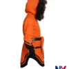 Close view of TV-Series North of North 2025 Siaya Anna Lambe Fur Collar Orange Wool Coat