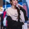 Close view of Tommy Hilfiger x Cadillac F1 2026 Singapore Grand Prix Jang Won-young Graphic Flag Jacket