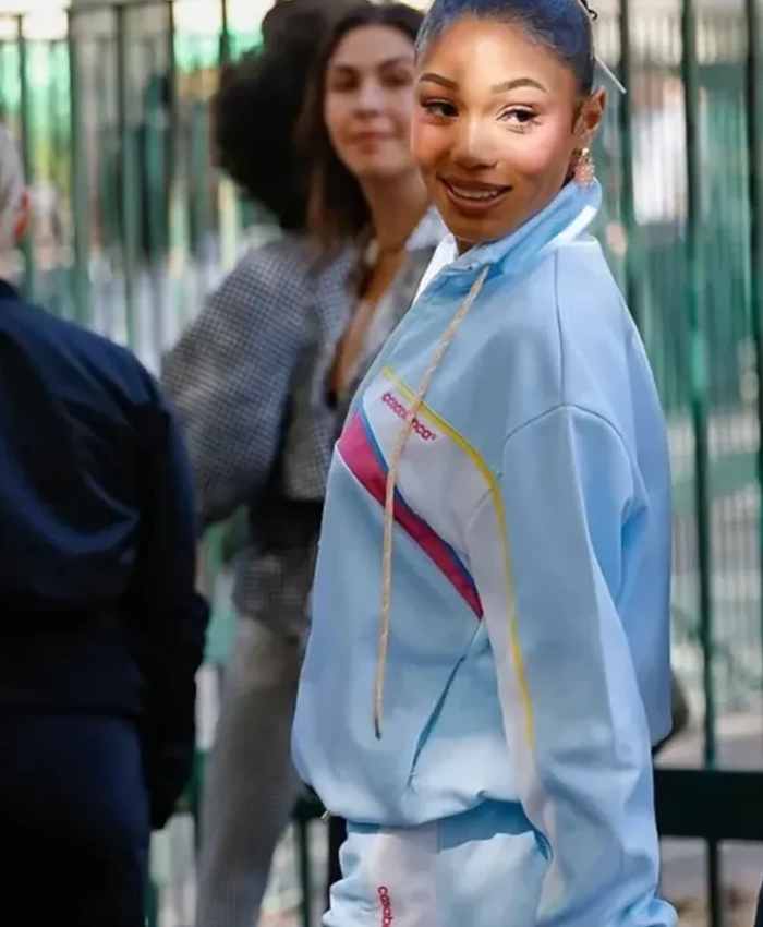 Coi-Leray-Paris-Fashion-Week-2026-Light-Blue-Track-Jacket