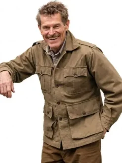 Colonel John Hunt Tenzing 2026 Willem Dafoe Brown Cotton Jacket For Sale