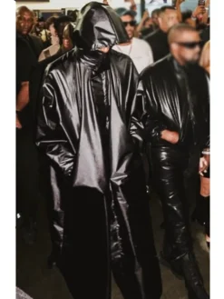 ComplexCon-2026-Playboi-Carti-Black-Leather-Hooded-Raincoat