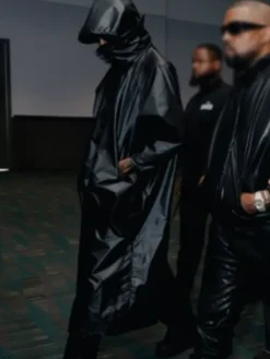 ComplexCon-2026-Playboi-Carti-Black-Leather-Hooded-Raincoat-Side