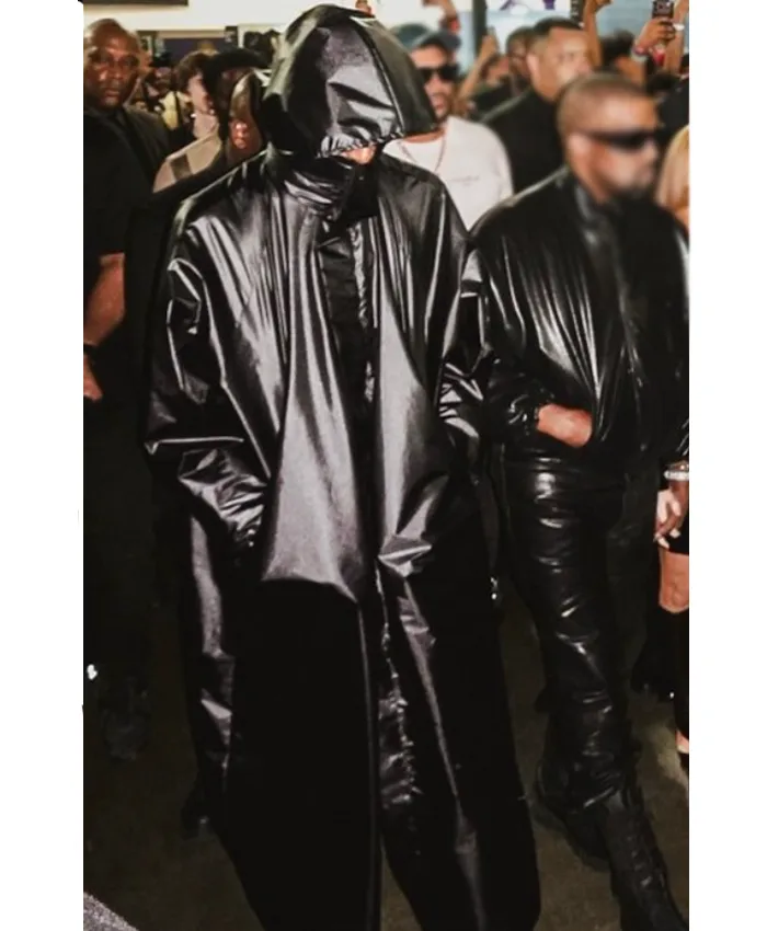 ComplexCon-2026-Playboi-Carti-Black-Leather-Hooded-Raincoat