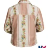 Cree Cicchino Movie The Sleepover Mim Top Printed Flower Cotton Workwear Jacket back view