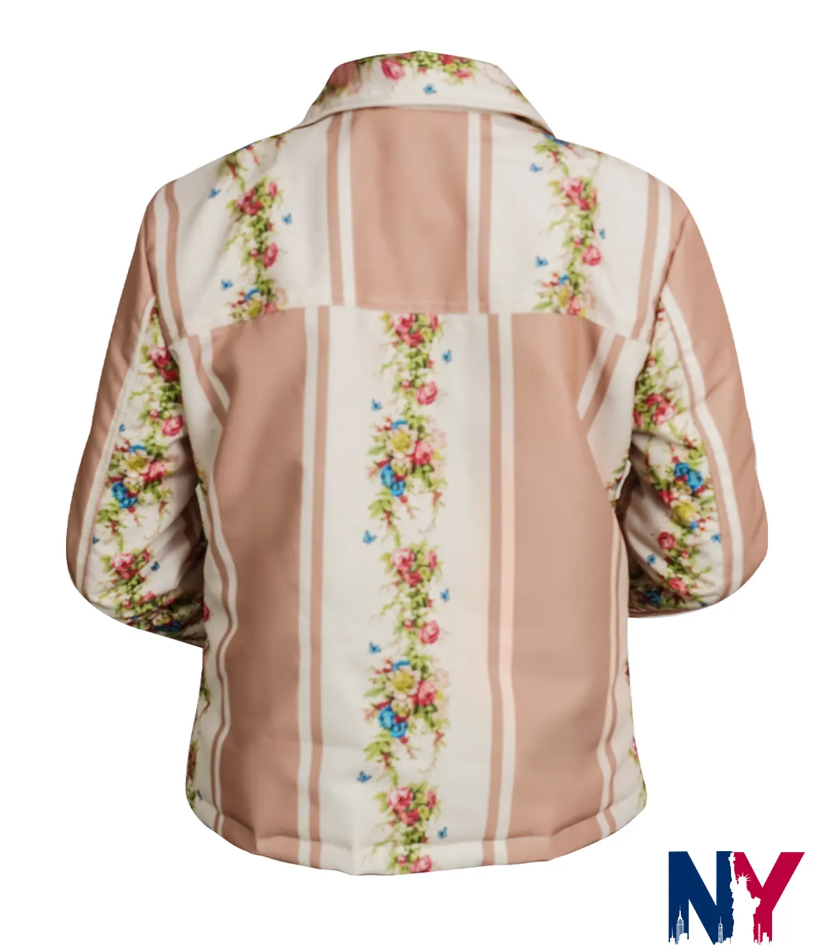 Cree Cicchino Movie The Sleepover Mim Top Printed Flower Cotton Workwear Jacket back view