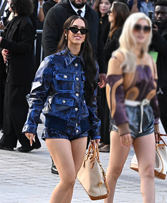 Daniela-Avanzini-Paris-Fashion-Week-2026-Blue-Leather-Jacket-Shop-now