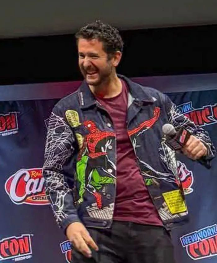 Daredevil Born Again Reborn New York Comic Con Spiderman Brandon Davis Denim Jacket front view