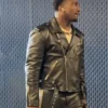 Deebo Samuel Pregame Black Leather Jacket Back