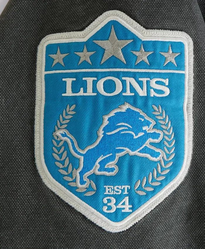 Detroit Lions Abercrombie & Fitch Workwear Hooded Jacket Batch
