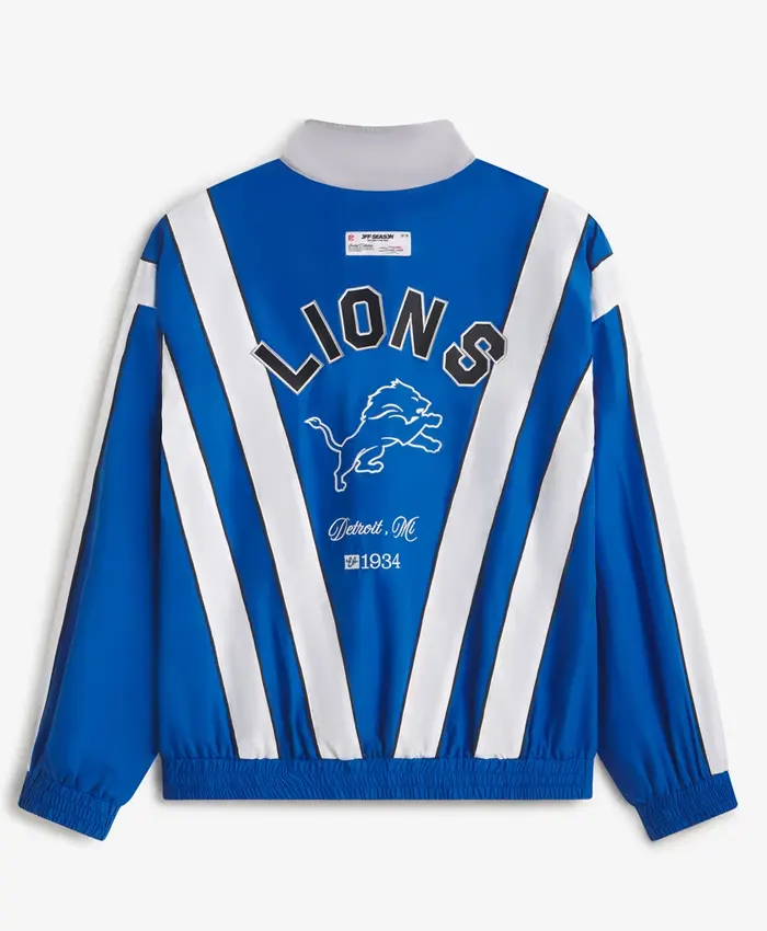 Detroit Lions Off Season x NFL Blue Windbreaker Jacket