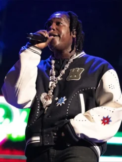 Don Toliver Milwaukee Wales Bonner Blue Varsity Jacket