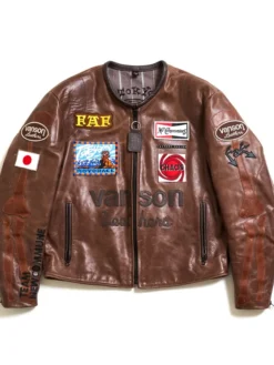 FAF x Vanson Leathers Brown Jacket