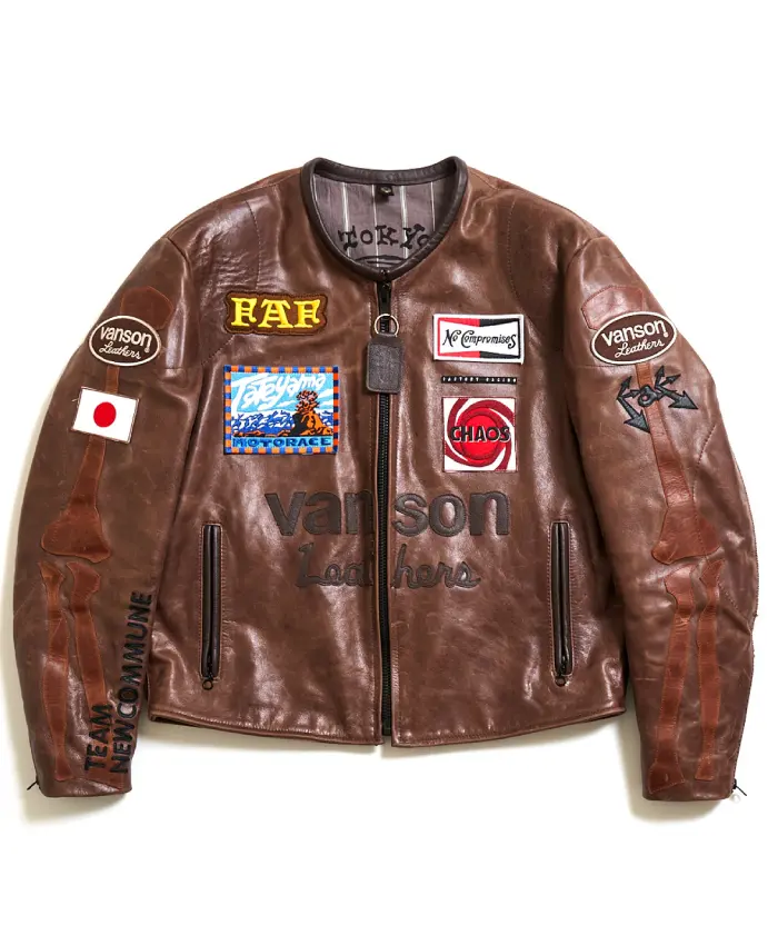 FAF x Vanson Leathers Brown Jacket