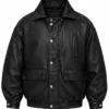 FAT JOE Set Of Keys Black Leather Jacket For Sale