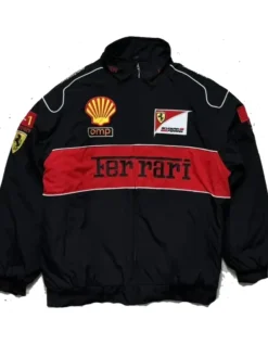 Ferrari F1 Marlboro Racing Black Bomber Jacket