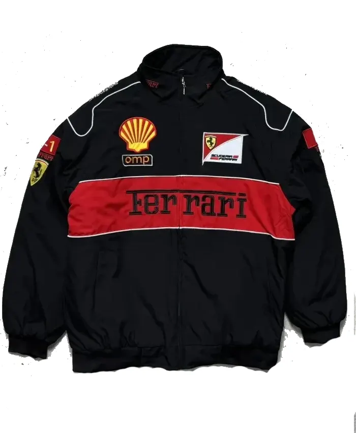 Ferrari F1 Marlboro Racing Black Bomber Jacket