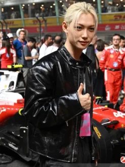 Formula 1 Singapore Grand Prix Felix Black Leather Jacket
