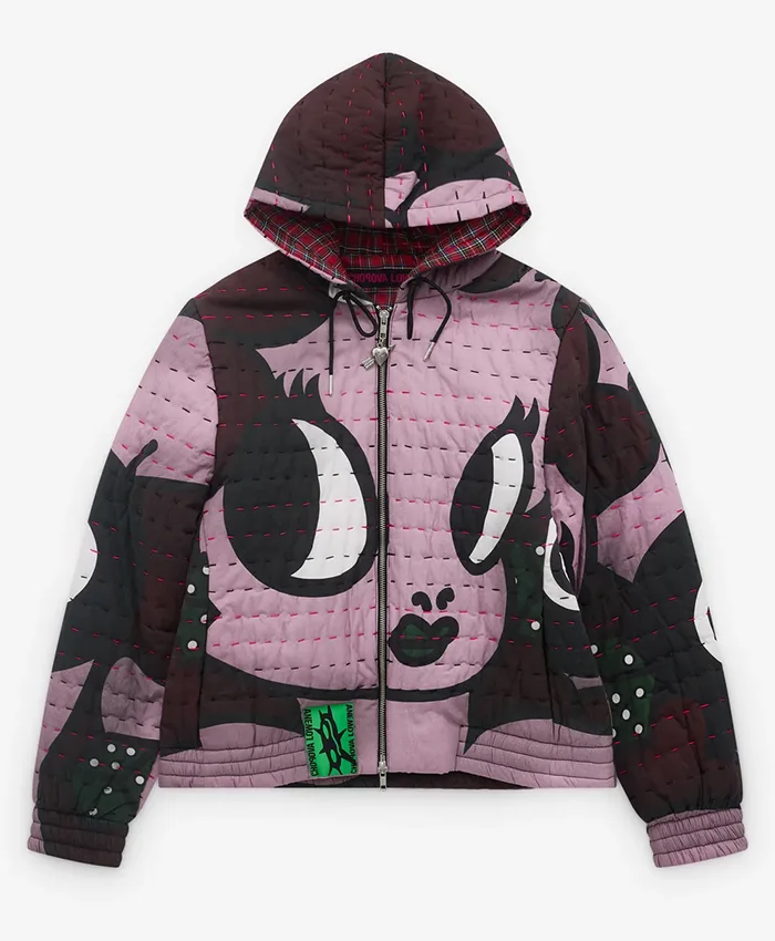 Fujinaga Sakuya NCT Wish I Spy Music Video Lucky Lady Chopova Lowena Puffer Hooded Jacket front view