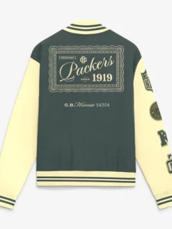 Green Bay Packers Nike 2026 Rivalries Letterman Varsity Jacket Back
