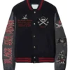 Halloween Pirate Sea Rider Black Letterman Varsity Jacket