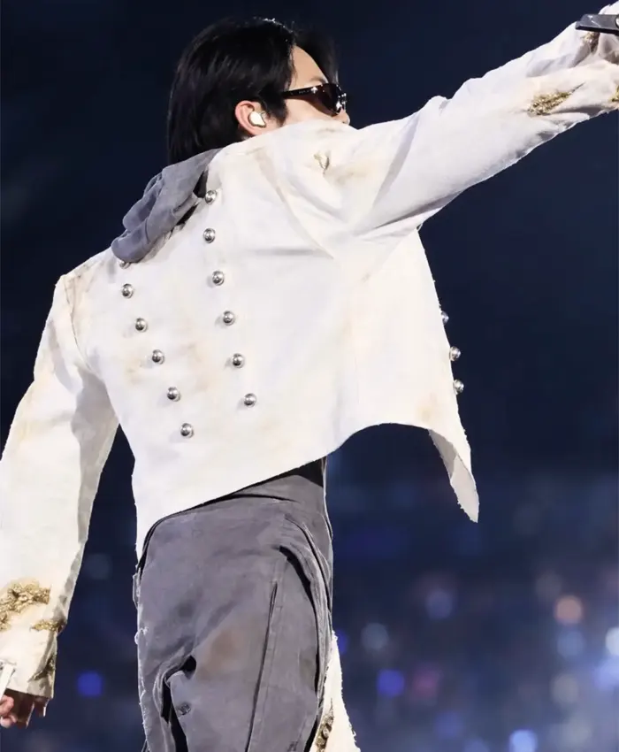 Jungkook BTS World Tour Arirang Bogota Napoleon Jacket Back