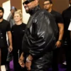 Kanye West Black Leather Jacket In ComplexCon