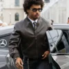 Karim Adeyemi Green Carpet Leather Bomber Jacket