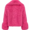 Keeley Jones Ted Lasso S03 Pink Fur Jacket Back