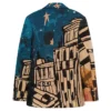 KidSuper Jacquard Boy Who Jumped The Moon Cotton Multicolor Jacket Blazer back view