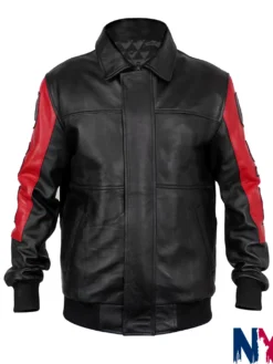 Kim Taehyung BTS Swimside Event Leather USA Jacket front view