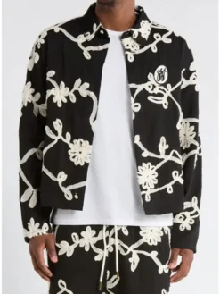 Lewis-Stewart-TV-Series-Reasonable-Doubt-S04-McKinley-Freeman-Floral-Ribbon-Embroidered-Black-Jacket