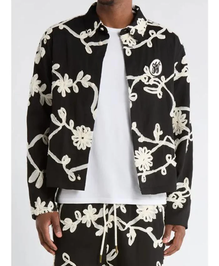 Lewis-Stewart-TV-Series-Reasonable-Doubt-S04-McKinley-Freeman-Floral-Ribbon-Embroidered-Black-Jacket