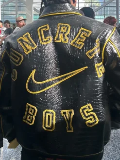 Lil Yachty Concrete Boys x Nike Gator Leather Jacket For Sale