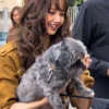 Lisa-Greets-Fans-Outside-NRJ-Radio-studio-Mustard-Cropped-Jacket