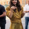 Lisa-NRJ-Radio-studio-Mustard-Cropped-Jacket