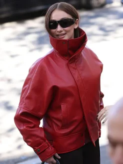 Lola Tung Balenciaga Paris Fashion Week Show Red Jacket
