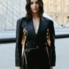 Louis Vuitton Show Paris Fashion Week PFW Ana de Armas Black Leather Blazer