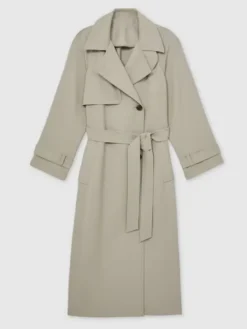 Marble Hall Murders 2026 Amelia Bullmore Gray Trench Coat