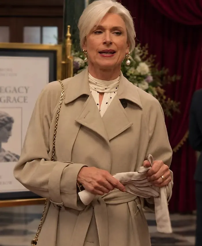 Marble Hall Murders Amelia Bullmore Grey Trench Coat