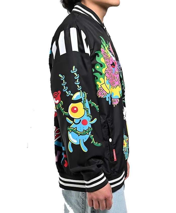 Members Only Nickelodeon Spongebob Squarepants Jacket Black