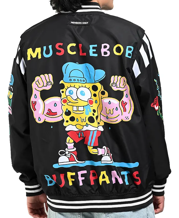 Members Only X Nickelodeon Spongebob Jacket Black