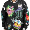 Members Only X Nickelodeon Spongebob Squarepants Black Varsity Jacket