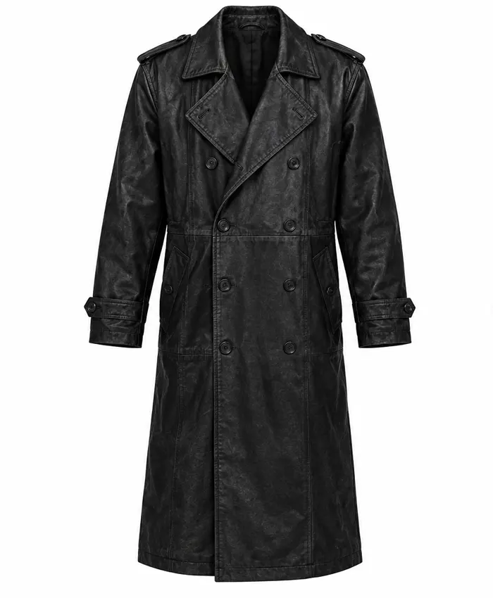 Michael B. Jordan Miami Vice Black Leather Long Coat