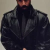 Michael B. Jordan Miami Vice Black Leather Trench Coat