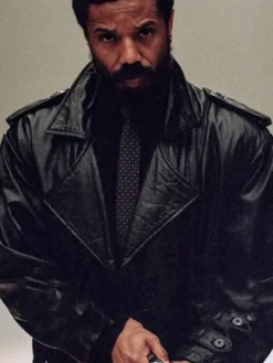 Michael B. Jordan Miami Vice Black Leather Trench Coat